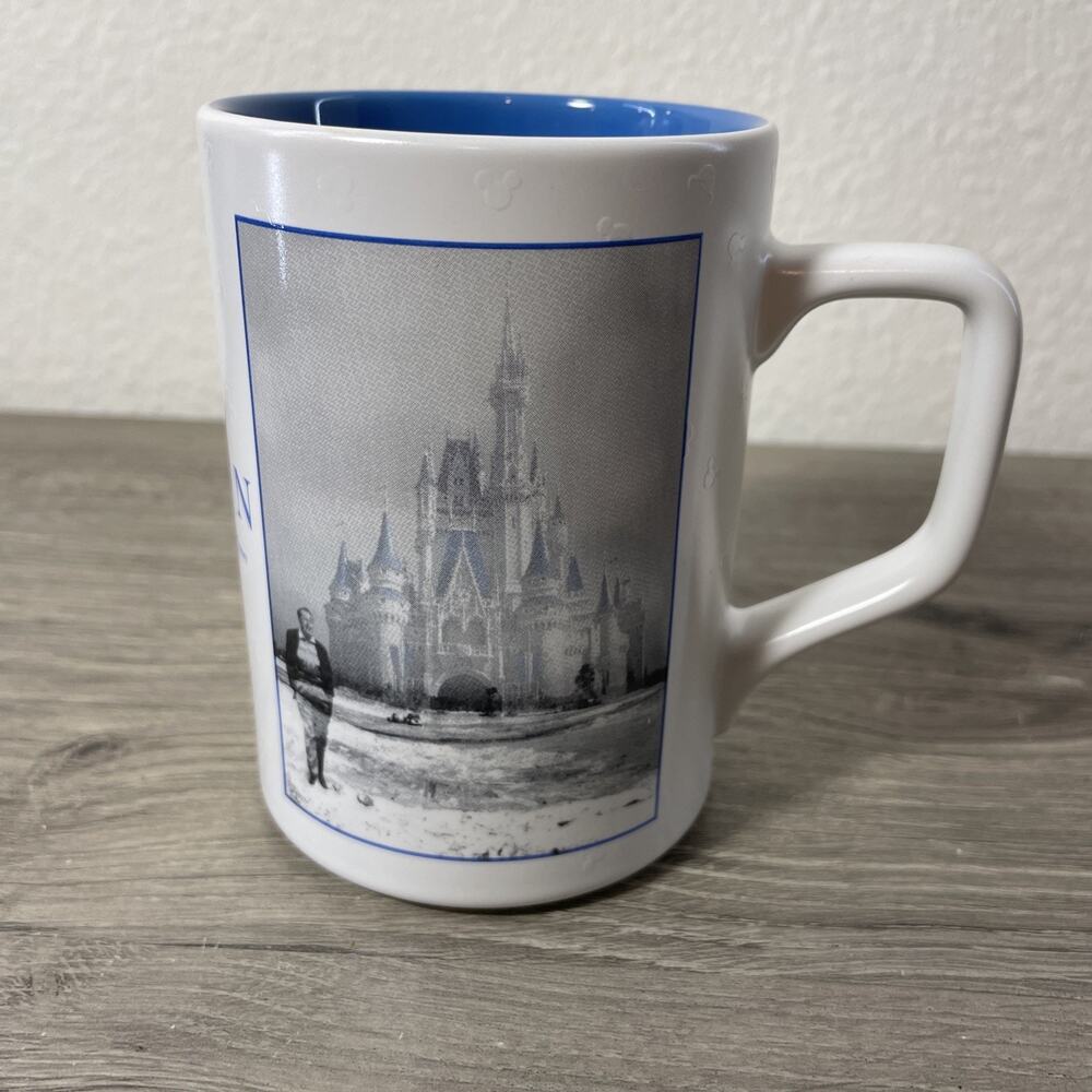 Disney Parks Walt Disney Vision Poster Art Cinderella Castle Ceramic Mug NEW